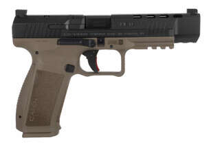 Canik METE SFX 9mm 5.2" Pistol has a black slide with front and rear serrations
